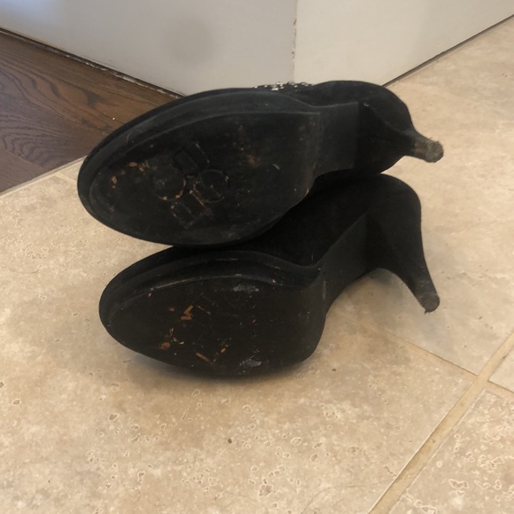 Black platform Stiletto studded booties - Picture 3 of 4